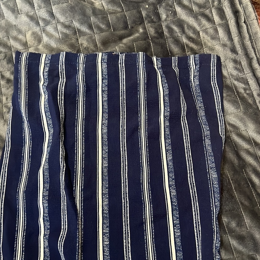 Bobeau Navy &‎ White Stripped Tank Style Jumpsuit - Picture 10 of 15